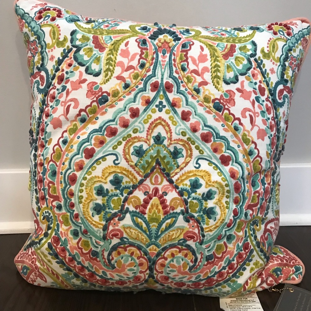 Embroidered Decorative Pillow